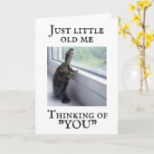 **LA TURTLE VOUS MANQUE** CARTE (Fleur jaune)