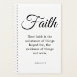 La typographie Black & White Faith est la substanc<br><div class="desc">Typographie Black & White Faith est la substance Scripture Planner. Caractéristiques texte noir - "Maintenant la foi est la substance des choses espérées, la preuve des choses non vues." du chapitre hébreu 11 verse 1 (de la Bible du Roi James - peut être remplacé par votre traduction préférée). Un design...</div>