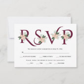 La typographie bourguignonne et la carte RSVP à fl (Devant)