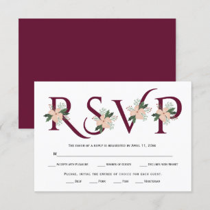 La typographie bourguignonne et la carte RSVP à fl