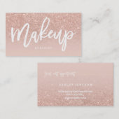 La typographie de rendez-vous de maquillage (Devant / Derrière)