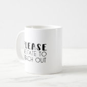 La Typographie Drôle Hésitent À Atteindre La Mug D (Devant gauche)