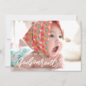 La typographie moderne Serez-vous ma carte Godpare (Devant)