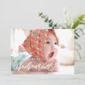 La typographie moderne Serez-vous ma carte Godpare (Debout devant)