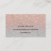 La typographie rougissent carte rose de fidélité (Dos)