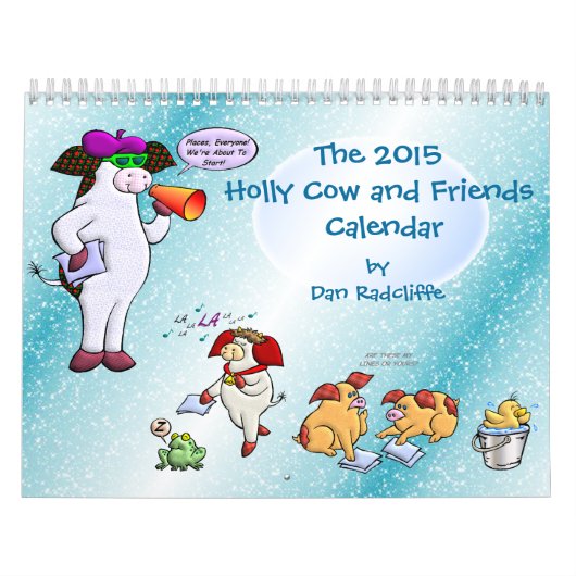 La vache 2015 à houx et le calendrier d'amis (Protection)