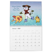 La vache 2017 à houx et le calendrier d'amis (Jan 2027)