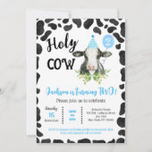 La vache à vaches saintes imprime les invitations  (Devant)