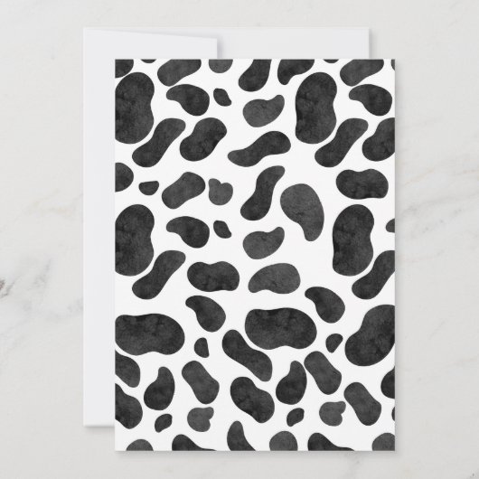 La vache à vaches saintes imprime les invitations  (Dos)