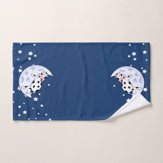 La vache au-dessus de la lune (Serviette à main)