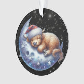 La vache de père Noël Highland dort sur la lune (devant)