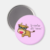 "La vache dit de la lune" Magnet (Recto/Verso)