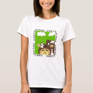 La vache indique des T-shirts et des cadeaux de