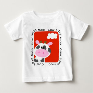 La vache indique des T-shirts et des cadeaux de