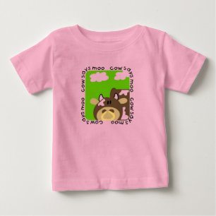 La vache indique des T-shirts et des cadeaux de