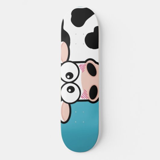 La vache rougissante sur le skateboard bleu (Recto)