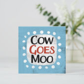 La vache va à la carte de voeux Moo (Debout devant)