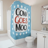 La vache va Moo Douche rideau (En situation)