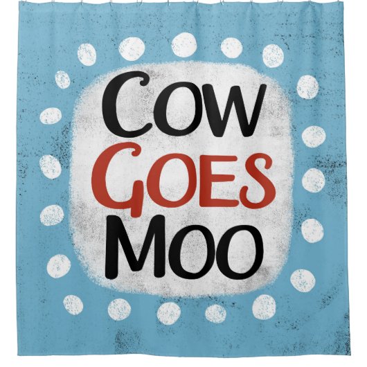 La vache va Moo Douche rideau (Devant)