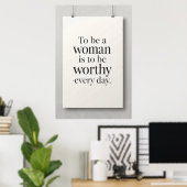 La Valeur d'une Femme – Affiche d'Art (Bureau à domicile)