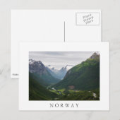 La vallée de Hjelle en Norvège Carte postale texte (Devant / Derrière)
