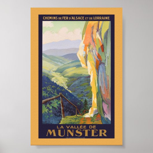La Vallée de Munster Affiche Vintage 1925 (Devant)