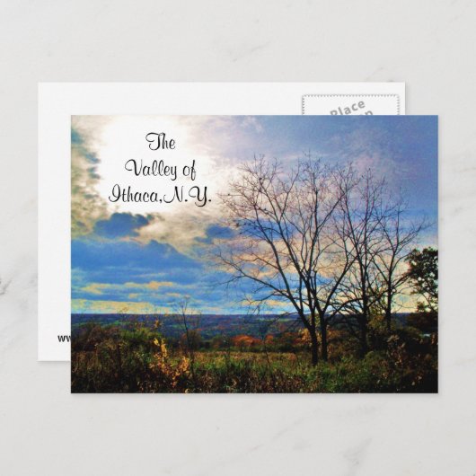LA VALLÉE D'ITHACA, Carte postale NEW YORK (Devant / Derrière)