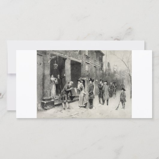 La veille de Noël dans les temps coloniaux carte d (Devant)