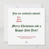 "La Veillée" ~ Invitation de Noël personnalisable (Dos)