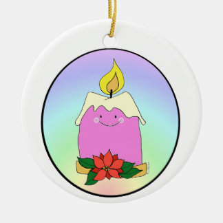 La vela rosa de Advisory ento Keramisch Ornament