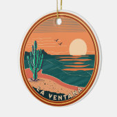 La Ventana Beach Baja Mexico Kerststrand Keramisch Ornament (Links)