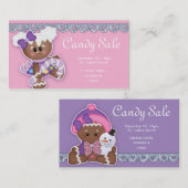 La Vente de bonbons de Noël Le pain d'épices Carte (Devant / Derrière)