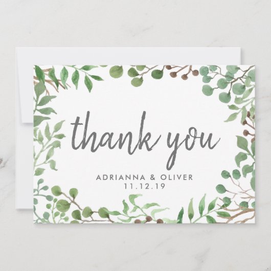 La verdure botanique | Feuille | MERCI MARIAGE (Devant)