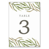 La verdure | Carte de numéro de tableau botanique  (Dos)