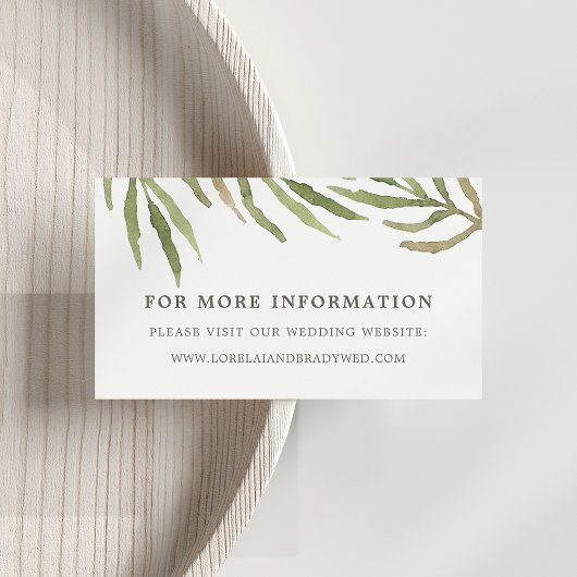 La verdure | Cartes du site Web du Mariage botaniq