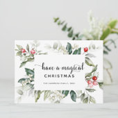 La verdure de Noël | Carte de voeux Red Berries (Debout devant)