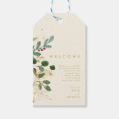 La verdure de Noël | Étiquettes Cadeau de bienvenu (Devant)