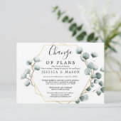 La verdure des Eucalyptus reportée Faire-part Mari (Debout devant)