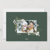 La verdure d'hiver | Carte photo de vacances (Dos)