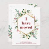 La verdure dorée de Noël | Faire-part de déplaceme (Devant / Derrière)