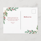 La verdure dorée de Noël | Faire-part de déplaceme (Dos)