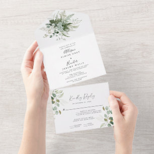 La verdure en un seul Faire-part de mariage