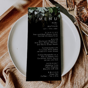 La verdure et la feuille d'or Menu du dîner Mari
