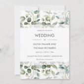 La verdure | Faire-part de mariage blanc moderne (Devant)