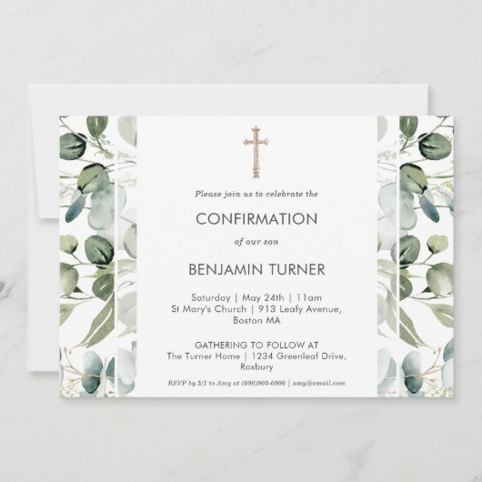 La verdure | Invitation de confirmation (Devant)