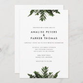 La verdure moderne Faire-part de mariage botanique (Devant / Derrière)