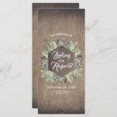 La verdure | Rustic Country Grn Wedding Programmes (Devant / Derrière)