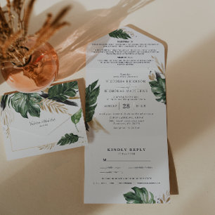 La verdure tropicale   Invitation de mariage tout