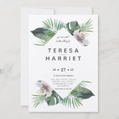 La verdure tropicale invitation rustique (Devant)