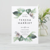 La verdure tropicale invitation rustique (Debout devant)